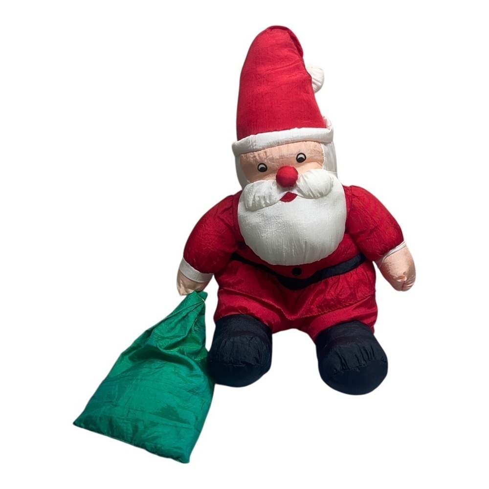 International Silver Co. Paracutes Vintage Nylon Parachute Stuffed Santa Claus